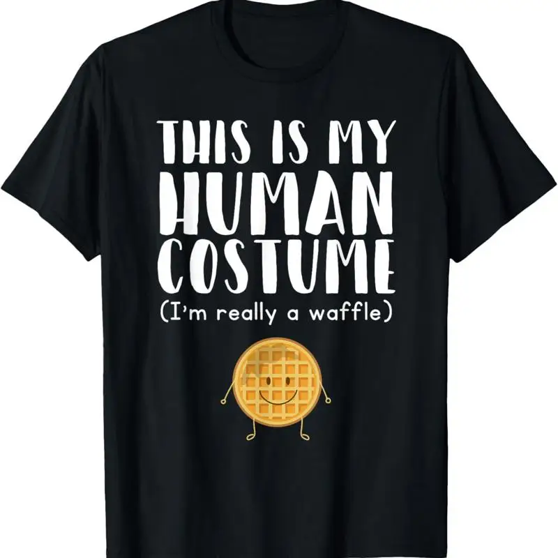 

This Is My Human Costume I'M Really A Waffle Funny T Shirt