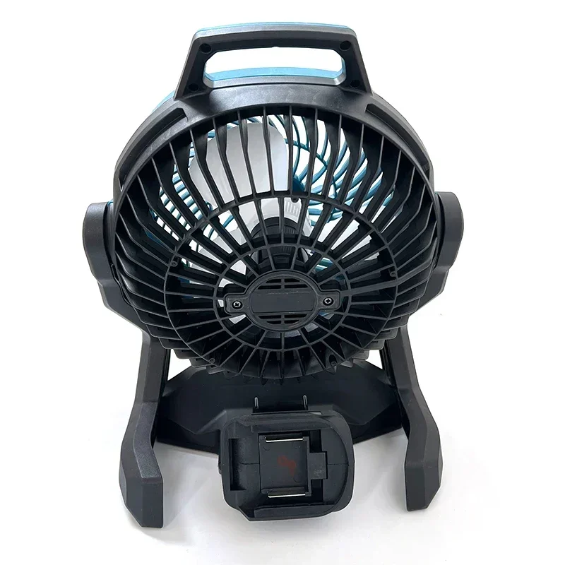 Makita Portable Camping Fan Powered Desktop Floor Fan Multi Purpose Adjustable Head 3 Speed Setting Powered Desktop Floor Fan