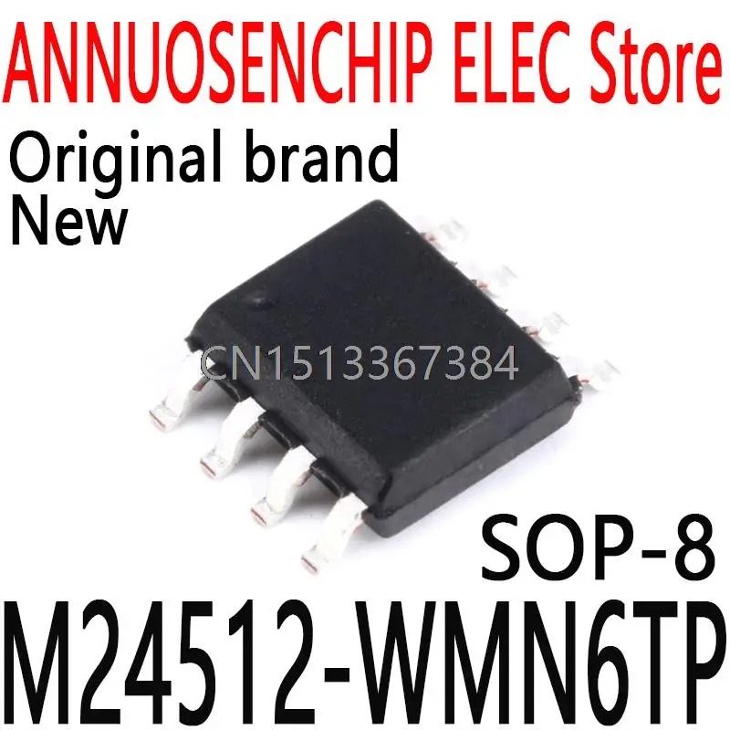 10 ADET Yeni ve Orijinal 24512WP SOP8 M24512-WMN6TP