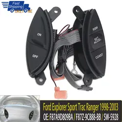 F87Z-9C888-BB For Ford Explorer Sport Trac Ranger F150 1998 1999 2000 2001 2002 2003 Steering Wheel Cruise Control Switch Button