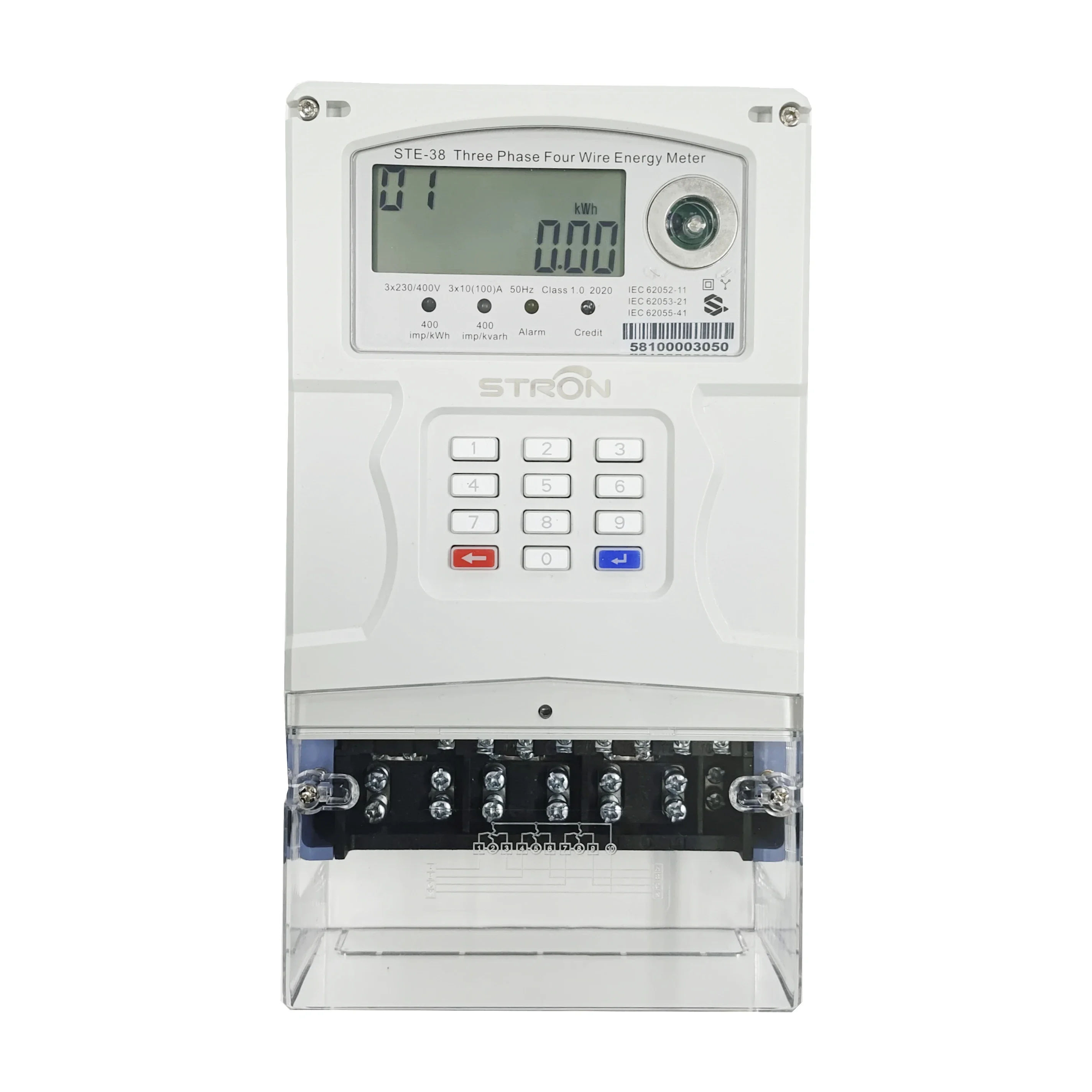 3 Phase Anti-tamper Prepayment Electric Meter With Split CIU