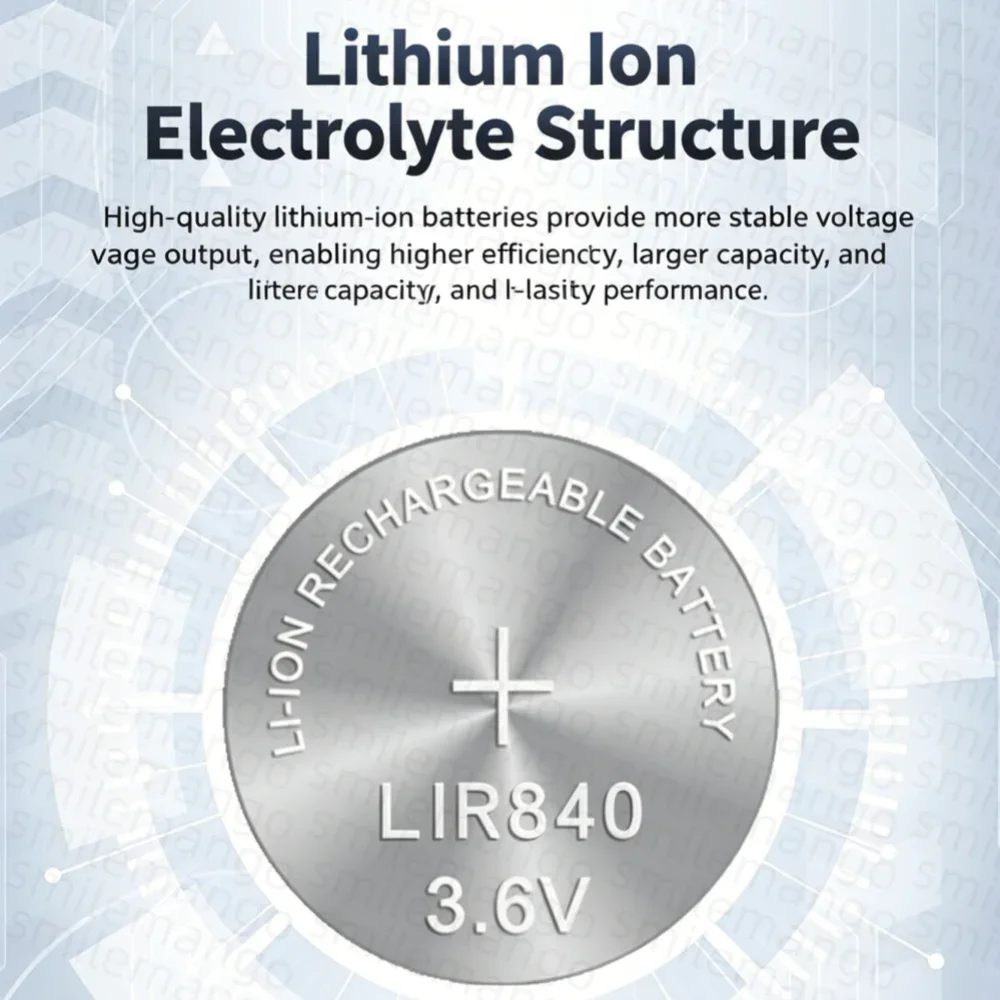 3,6V 18mAh LIR840 Stahlgehäuse-Knopfbatterie für TWS Bluetooth-Kopfhörer