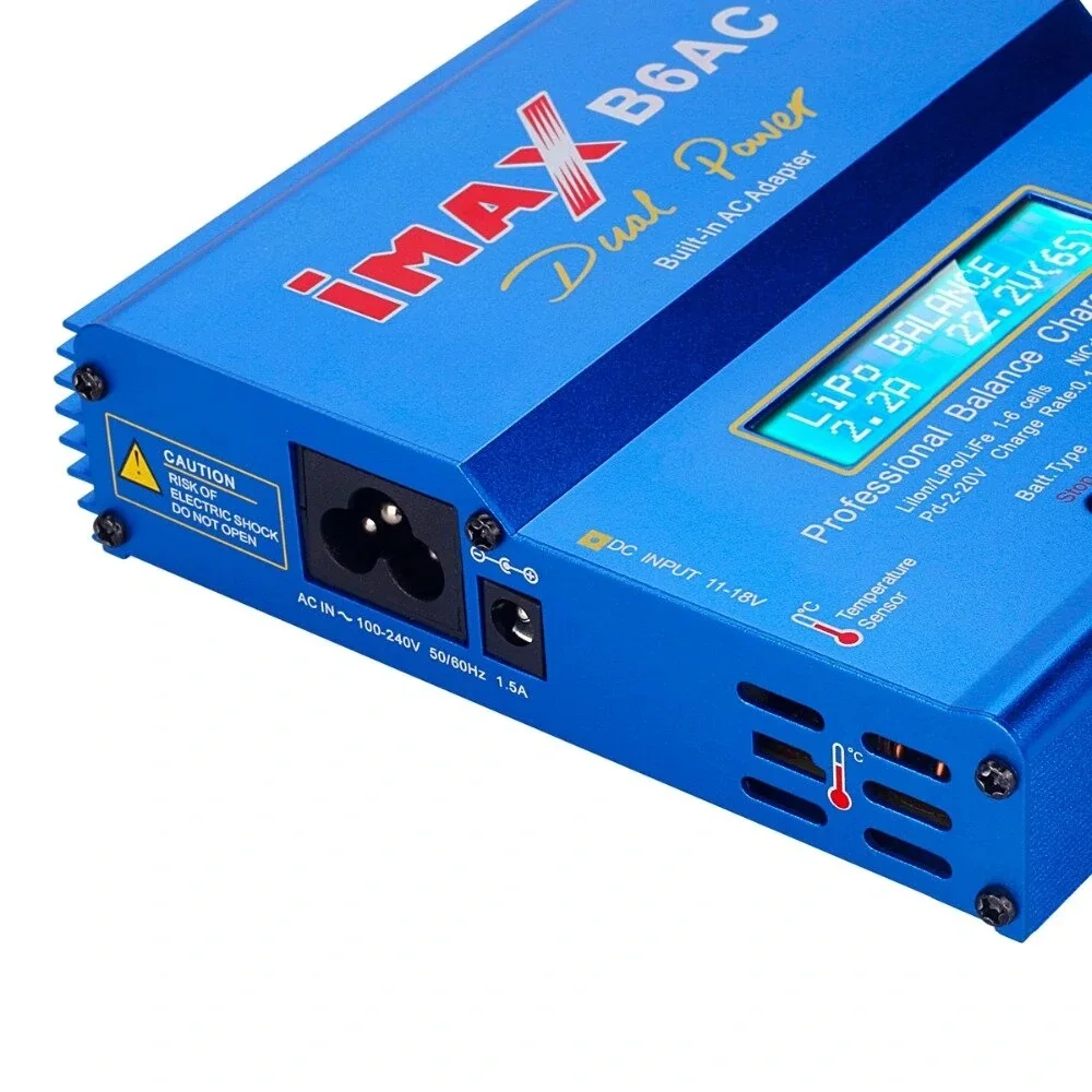 شاحن توازن محدث IMAX B6AC 80W 6A ، تفريغ بطارية Lipo/li-ion/LiFe/NiMh