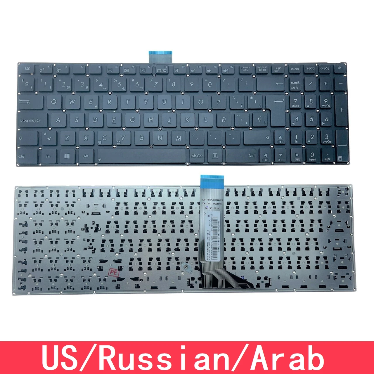 

Для ASUS X502 X502C X502A X502U X502EI X502X X502CA Замена клавиатуры ноутбука США Русская Арабская 0KN0-P11CB13