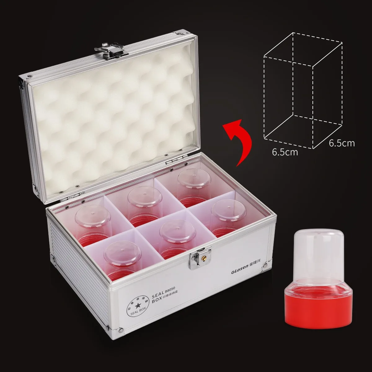 Alumínio Alloy Storage Box com bloqueio, Multi-grade Tamanho, ajustável, Financial Seal Management Box