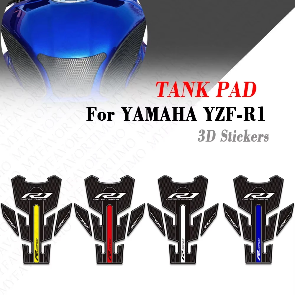 

YZF-R1 защита для мотоцикла, 3D наклейки, наклейки на бак, ручки для газа, мазута, комплект наколенников для YAMAHA YZF-R1 YZFR1