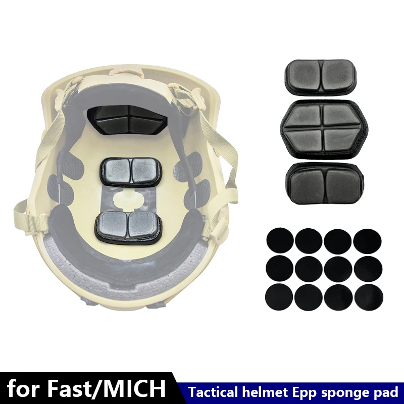 Almohadillas tácticas para casco Airsoft MICH/Fast, espuma EPP - imagen 2