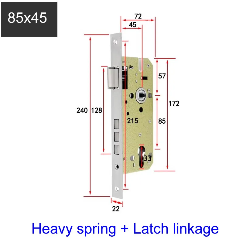 8540 lock body, indoor wooden door lock accessories  8545 bearing 8550 mute  8560 lock body  for 32mm cylinder
