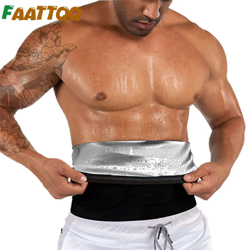 1PCS Men Waist Trimmer Belt, Sauna Sweat Slimming Waist Cincher, Workout Shaper Abdominal Support Band
