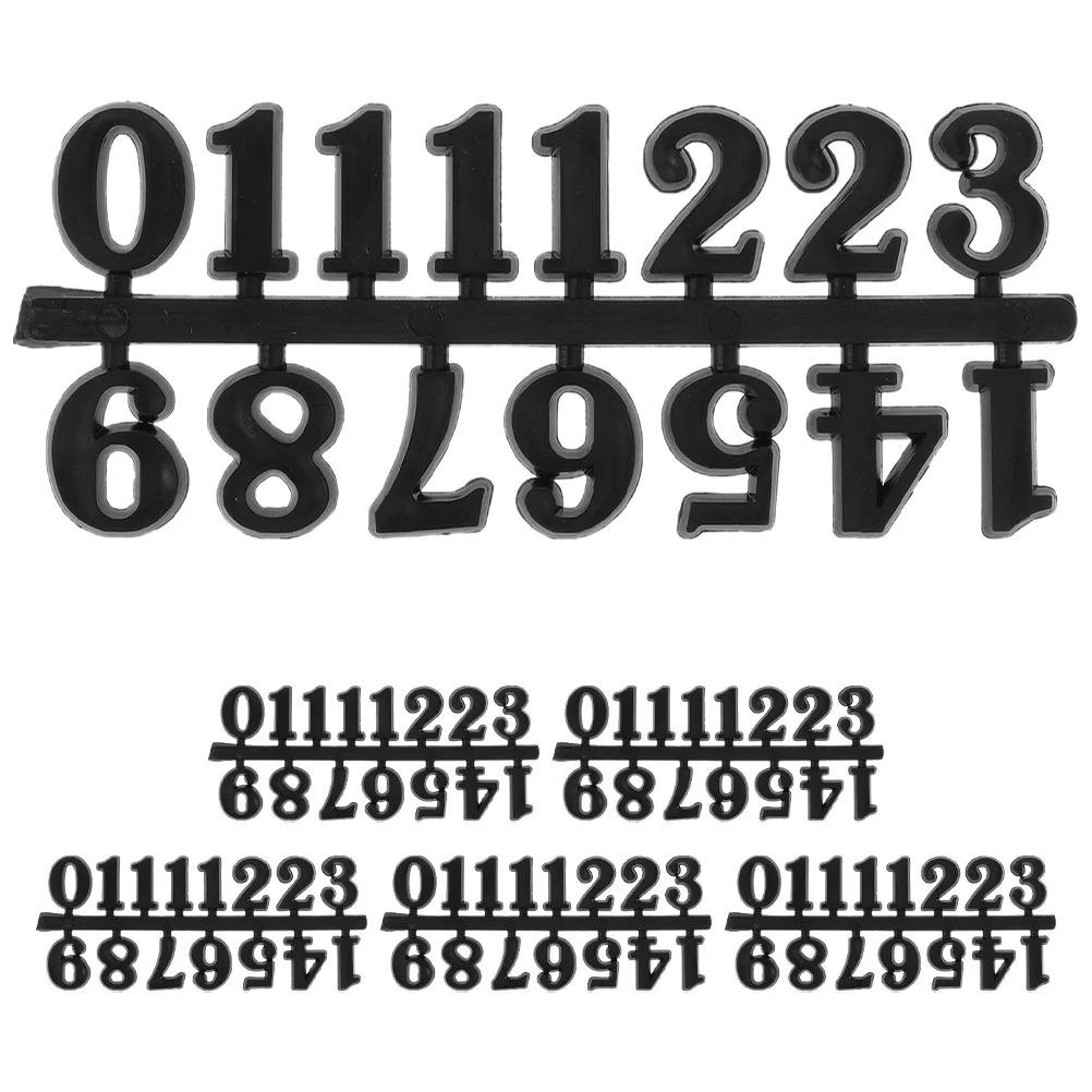 6Sets Clock Numerals Kit Safe and Practical Arabic Numbers for Handmade Wall Clocks Home Decoration Clock Numerals Kit