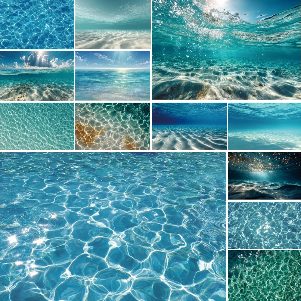 

MOON.QG Underwater Ocean Aquarium Decor Backdrop Floor Beam Summer Background Child Accessories Poster Birthday Photocall Wall