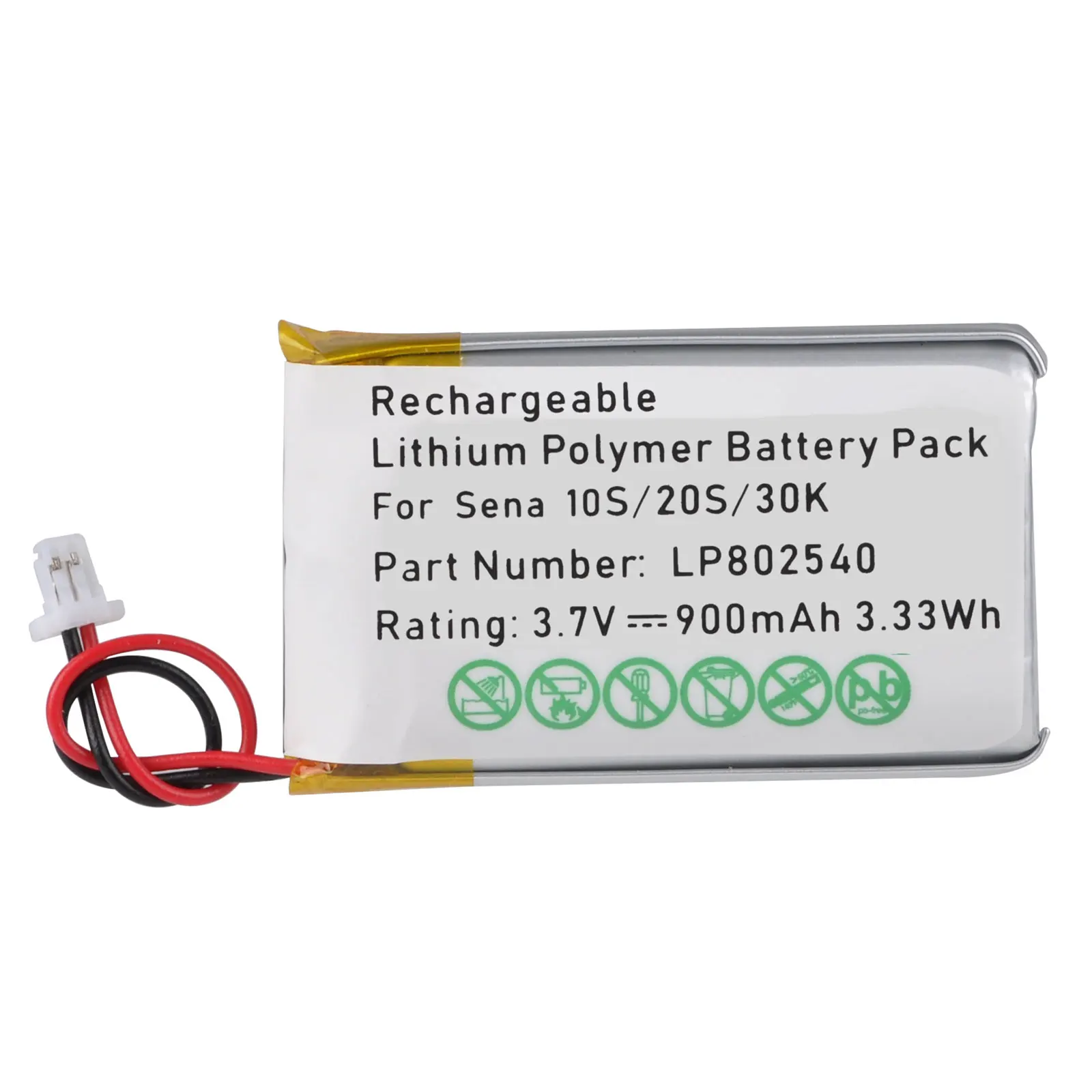 802540 Rechargeable Battery for Sena 10S 20S 30K Motorcycle Wireless Headset