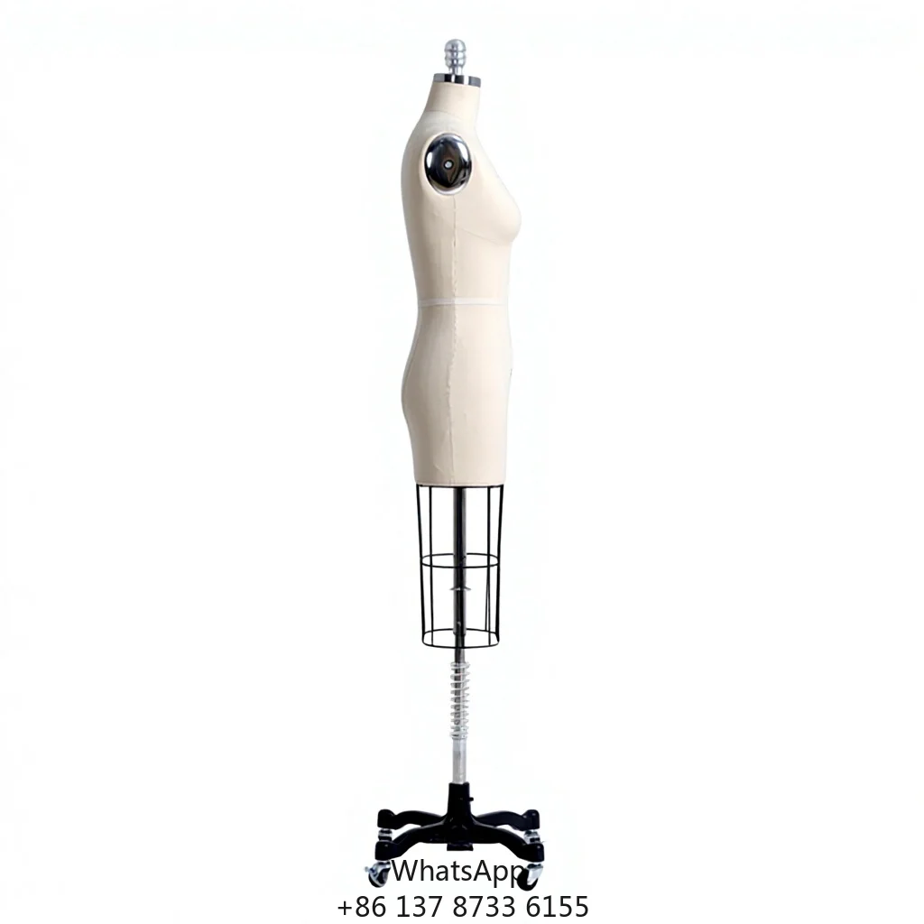 Female Professional Fiberglass Dress Form With Collapsible Shoulders Half Body Upper-Body For Tailor Use