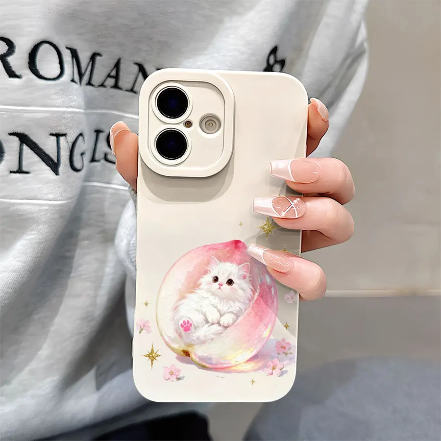 حافظات هاتف منقوشة بالخوخ لهاتف آيفون 17 إلى 11 برو ماكس بلس #1