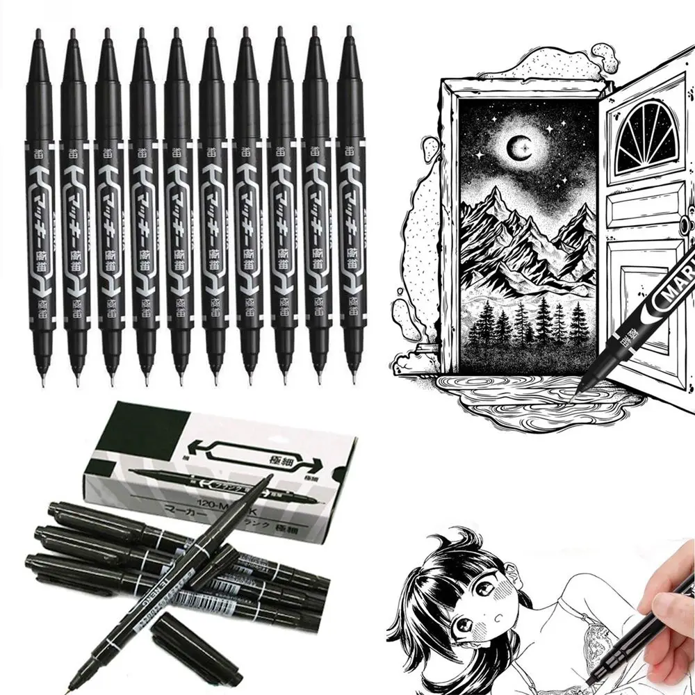 Student Stationery Hand Lettering Marker for Sketching Drawing Calligraphy Pen Paint Brushes Signature Pens Painting Supplies