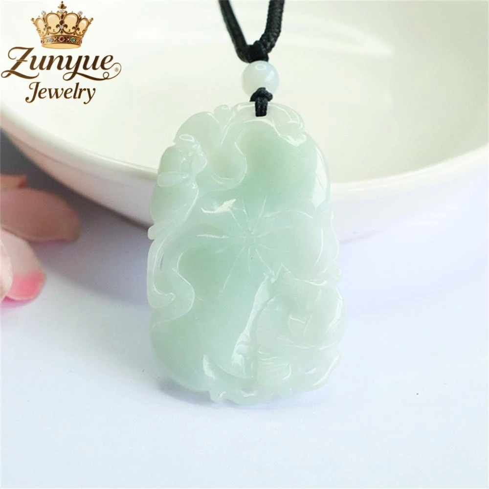 

Natural Myanmar Cargo Jadeite Great Saint Pendant Luxury Quality Jewelry Fashion Jewelry Exquisite Elegant Charms Popular Gift