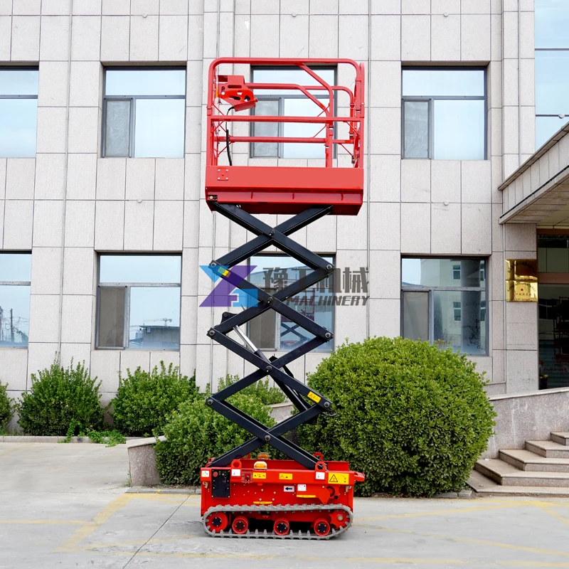Vertical Aerial Work Platform 320kg Capacity Lift Outdoor Rough Terrain Lifting Platform