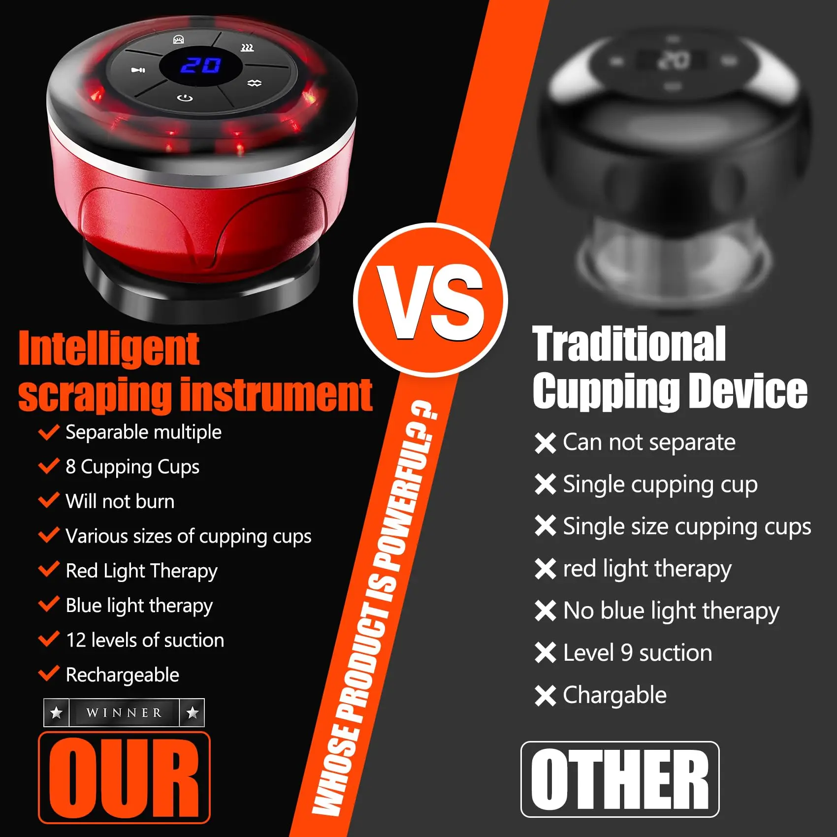 8 Cup Alat Pijat Bekam Elektrik Gua Sha Vacuum Suction Cups Ems Anti Selulit Terapi Magnet Scraping Pembakar Lemak Pijat Tubuh