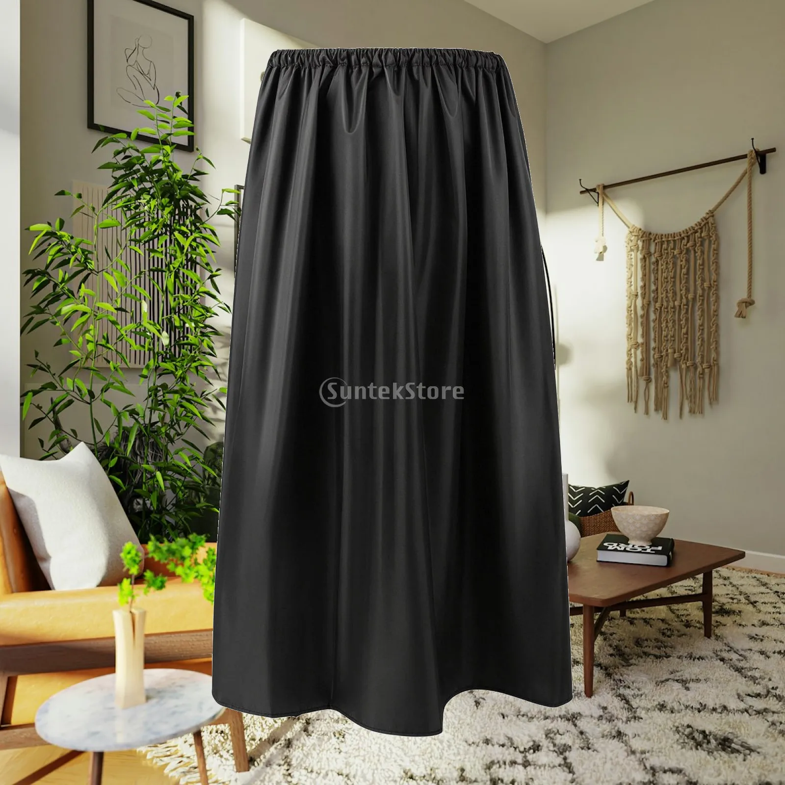 Sleeveless Apron Skirt with Hook-and-Loop Fastening Oil-Resistant Half-Length Apron Skirt Wipe-Clean for Outdoor Work, Cleaning