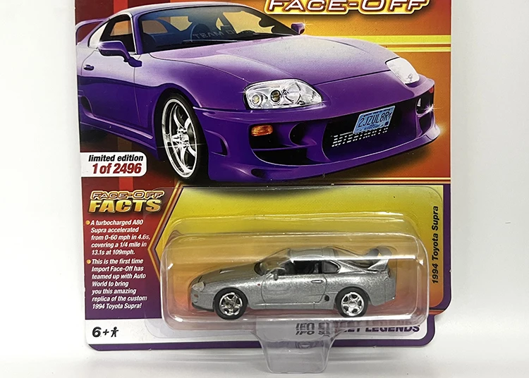 Auto World 1/64 AW 1994 Supra silver Die-cast alloy car model toy collection Children gift