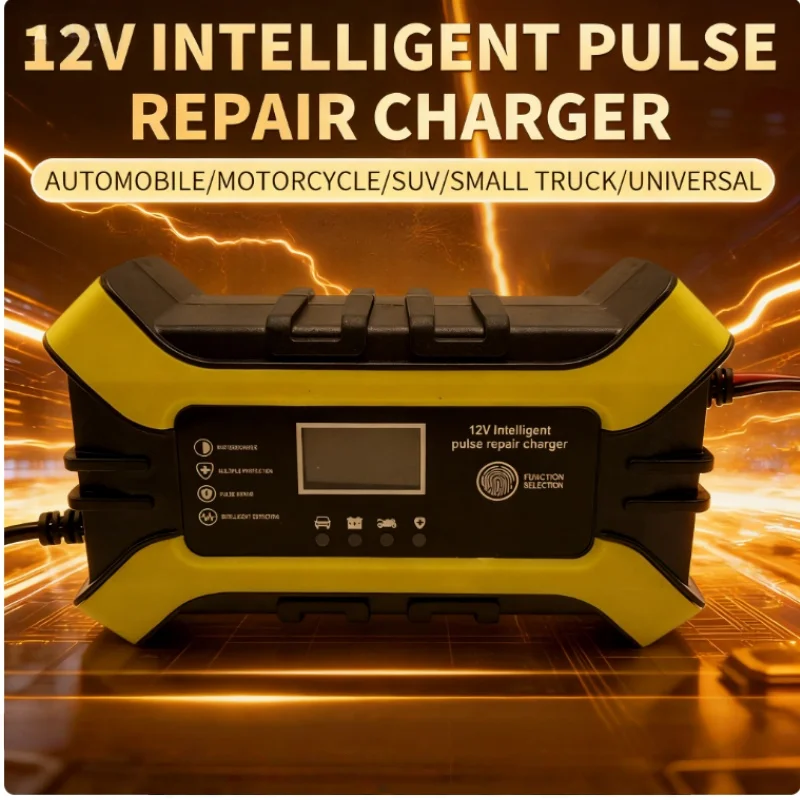 Automobile Battery Chargers 12V 10A lntelligent Pulse Repair Tool Forlron Lithium Lead Acid Batteries Storage Cell Car Chargers