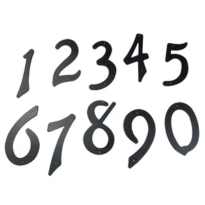 1 mảnh nhà kim loại 101mm 4 inch Aluminum Alloy Số Số văn phòng Hộp văn phòng Hộp địa chỉ Tín hiệu Ngôi nhà ngoài trời # 0-9 12 Số cửa bán hàng chính - 1