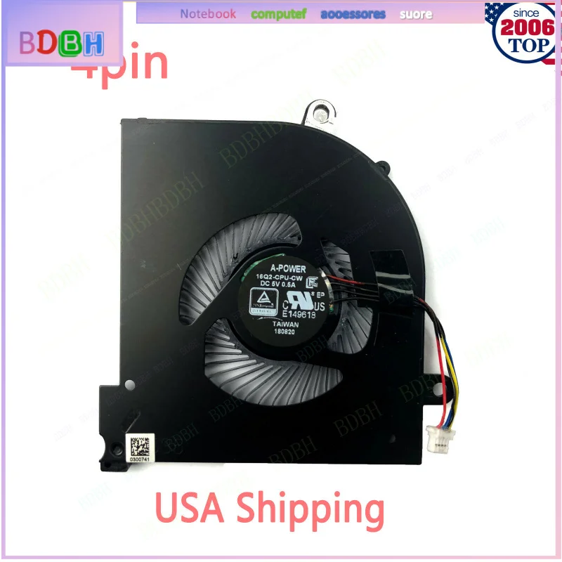Original  CPU Cooling Fan For MSI GS65 GS65 Stealth 8SE 8SF 8SG 8RE GS65VR MS