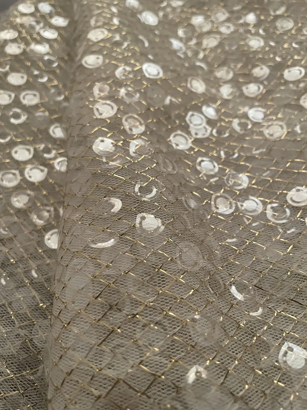 2025 Quality Sequin Swiss French Net African Tulle Mesh Lace Fabric For Dress Handmade Sewing Supplies 5 Yards ZH0416A03