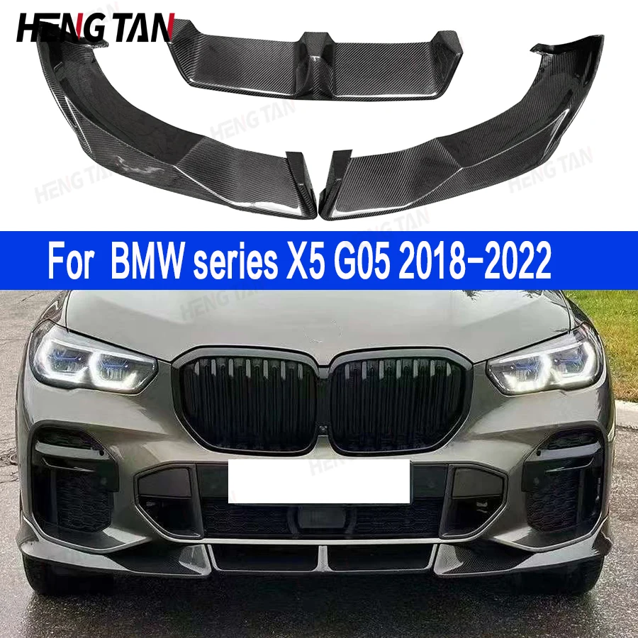 

For BMW X5 G05 2018-2022 Carbon Fiber Front Bumper Lip Diffuser Front lip Spoiler Front Chin Spoiler Front lip Body Kit