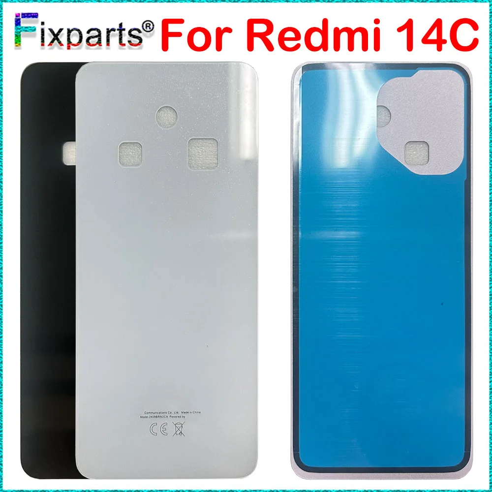 Back Glass Rear Cover For Xiaomi Redmi 14C 2411DRN47C 2409BRN2CA Battery Back Cover 3D Glass Rear Door Replacement Housing