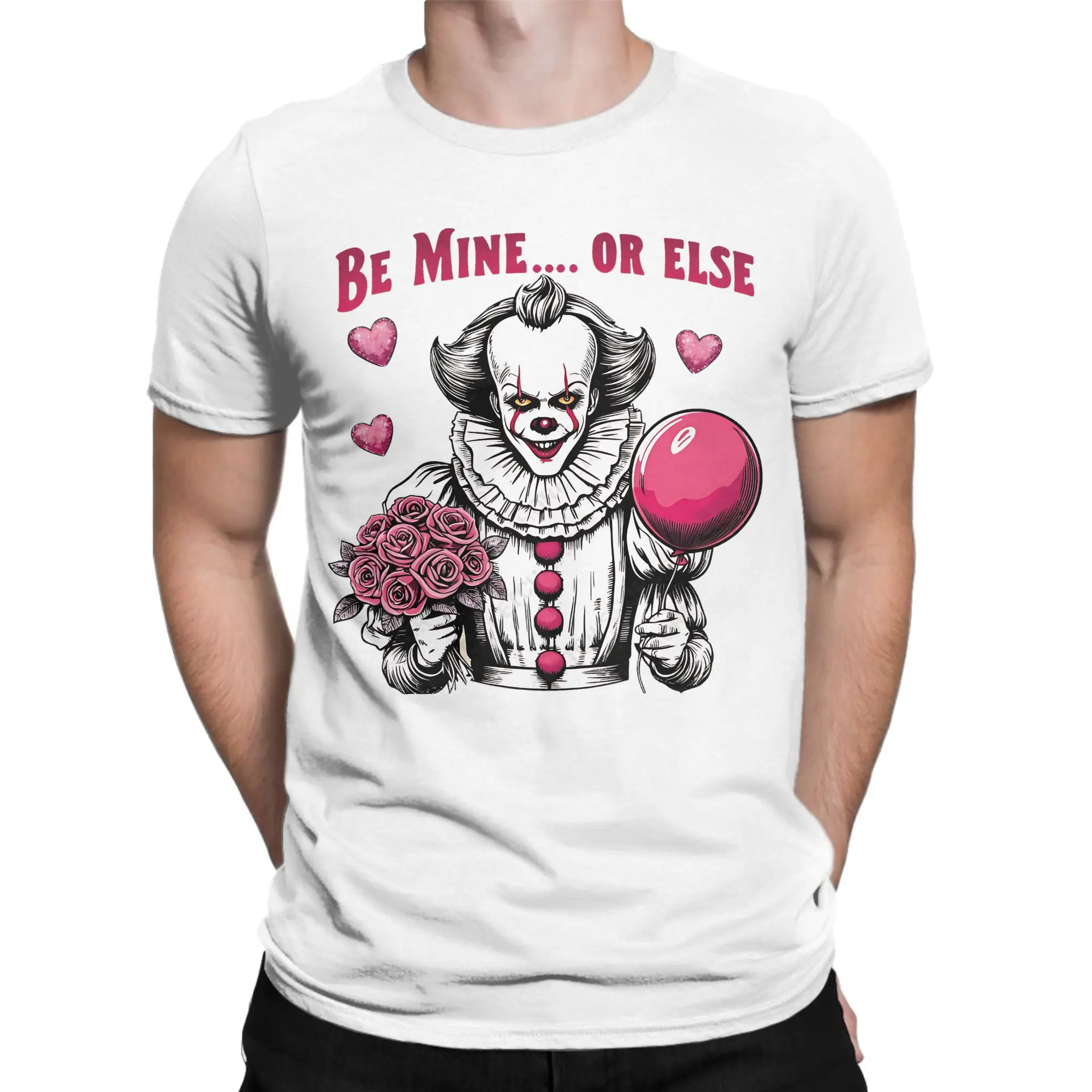 Halloween Movie Horror Pennywises Be Mine T Shirt for Men Women 100% Cotton T-Shirt Crewneck  Tees Short Sleeve Clothing