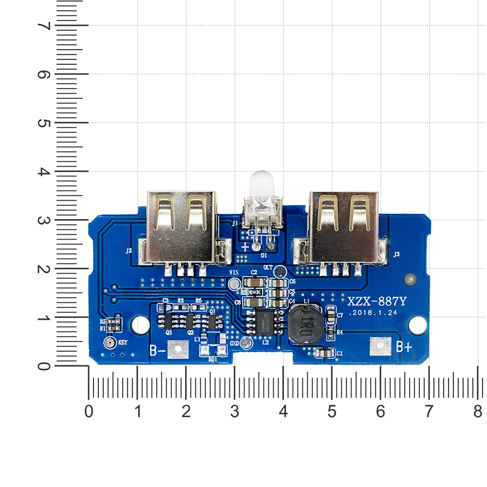 5V 2A LED Dual USB Micro/Type-C USB Mobile Power Bank 18650 Charging Module Lithium Battery Charger Board Circuit Protection