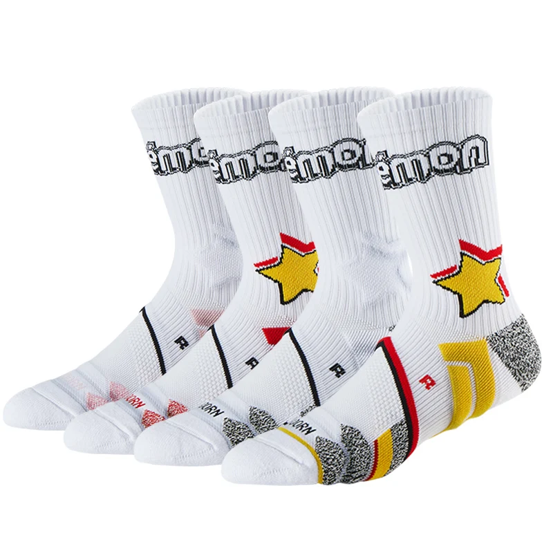 Veidoorn Elite Athletic Performance Basketball Socks Shock Absorbing Arch Support Sports Socks for Running Training and Fitness