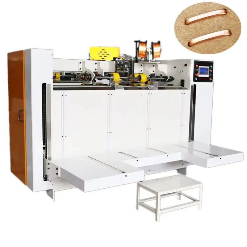 Karton, Kartonhefter, Wellkartonmaschine, halbautomatisches Nähen