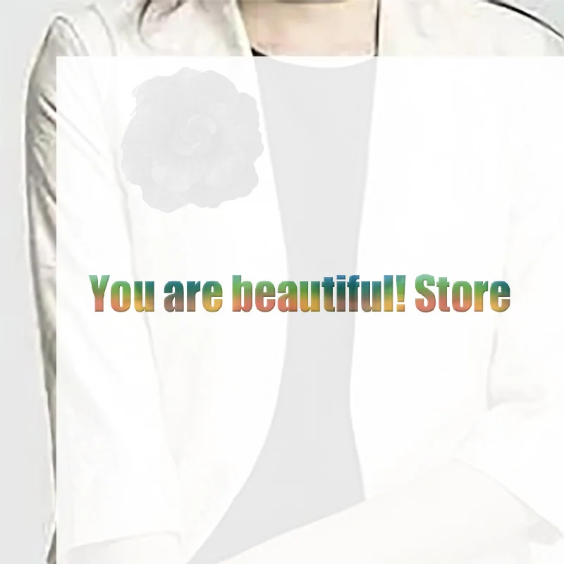 Retro Black Velvet Camellia Brooch Mourning Brooch Women Shirt Tie Corsage Clothes Jewelry Clothing Accessories
