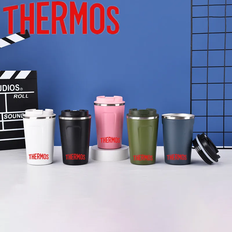 THERMOS 304 stainless steel insulated cup outdoor portable portable portable cup double-layer vacuum coffee cup