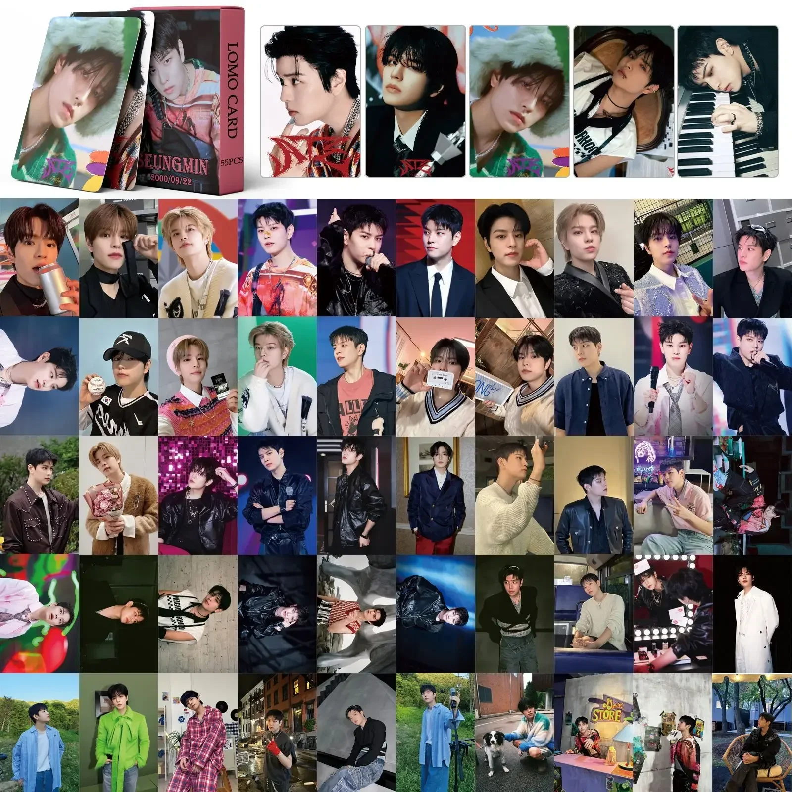 New Ablum ATE Lomo Card Bang Chan Photo Print Pictures Photocard For Fans Collection Postcards Gifts55Pcs/ Kpop