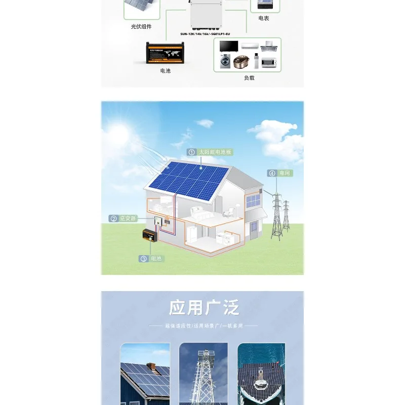 Multifunctional single-phase low-voltage mixed-grid photovoltaic energy storage inverter off-grid inverse control   8KW-18KW