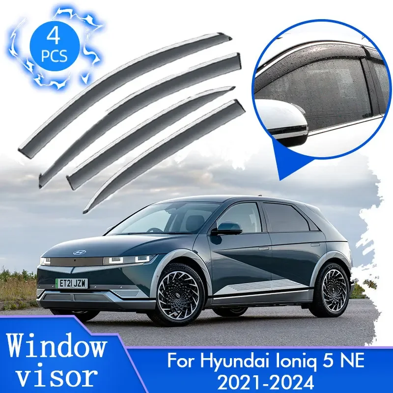 

Для Hyundai Ioniq 5 NE 2021 2022 2023 2024 Sun Run оконные козырьки дефлекторы защитные накладки навес Защитная крышка автомобильные аксессуары