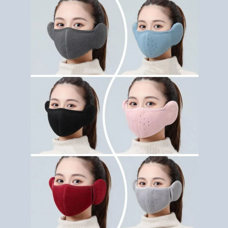 2-Pack Windproof Masks in Random Colors, Winter Cycling Warm Ear-Protecting Two-In-One 3D Fleece Masks, Windproof and Breathable, Unisex, Winter Essential, Great Gift for New Year