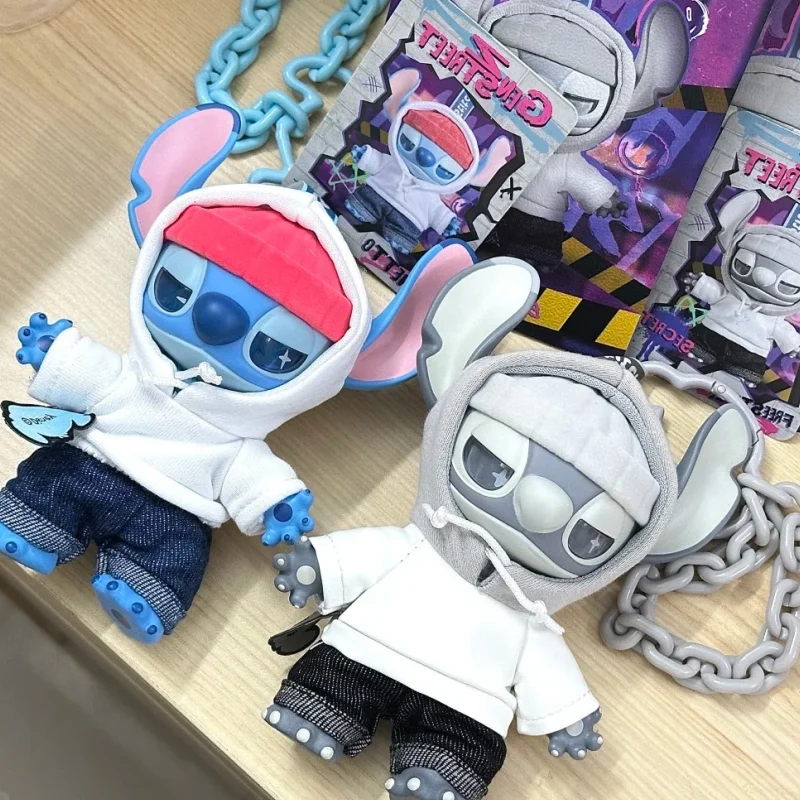 

Подлинная фигурка слепая коробки Disney Stitch Gen Z Street Series, милая виниловая кукла Стич, загадочная коробка, плюшевая сумка-сюрприз, подвеска, подарок к