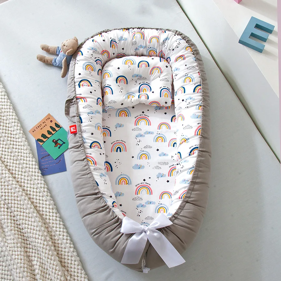 Baby Nest for Co Sleeping neonato lettino In cotone traspirante regolabile culla a letto portatile