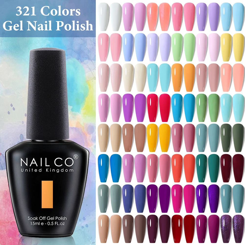  NAILCO 321 Colori Gel Smalto per unghie 15ml Unghie artistiche di alta qualità Salone fai da te Semi permanente Soak Off Gel UV Vernice per unghie Forniture ﻿