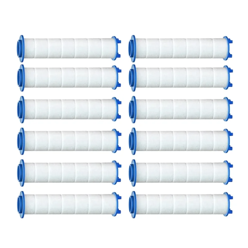 12 szt. Wymienny filtr prysznicowy do twardej wody - filtr wody prysznicowej o dużej wydajności do usuwania chloru i fluoru w domu
