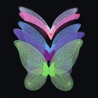 Fairy Butterfly Wing for Girls Boys Assorted Colors Halloween Angle Wing Costume for Kids Bitrhday Party Performance Props