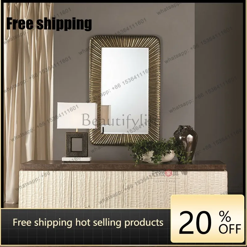 LJY European entrance decorative mirror wall-mounted aisle living room French