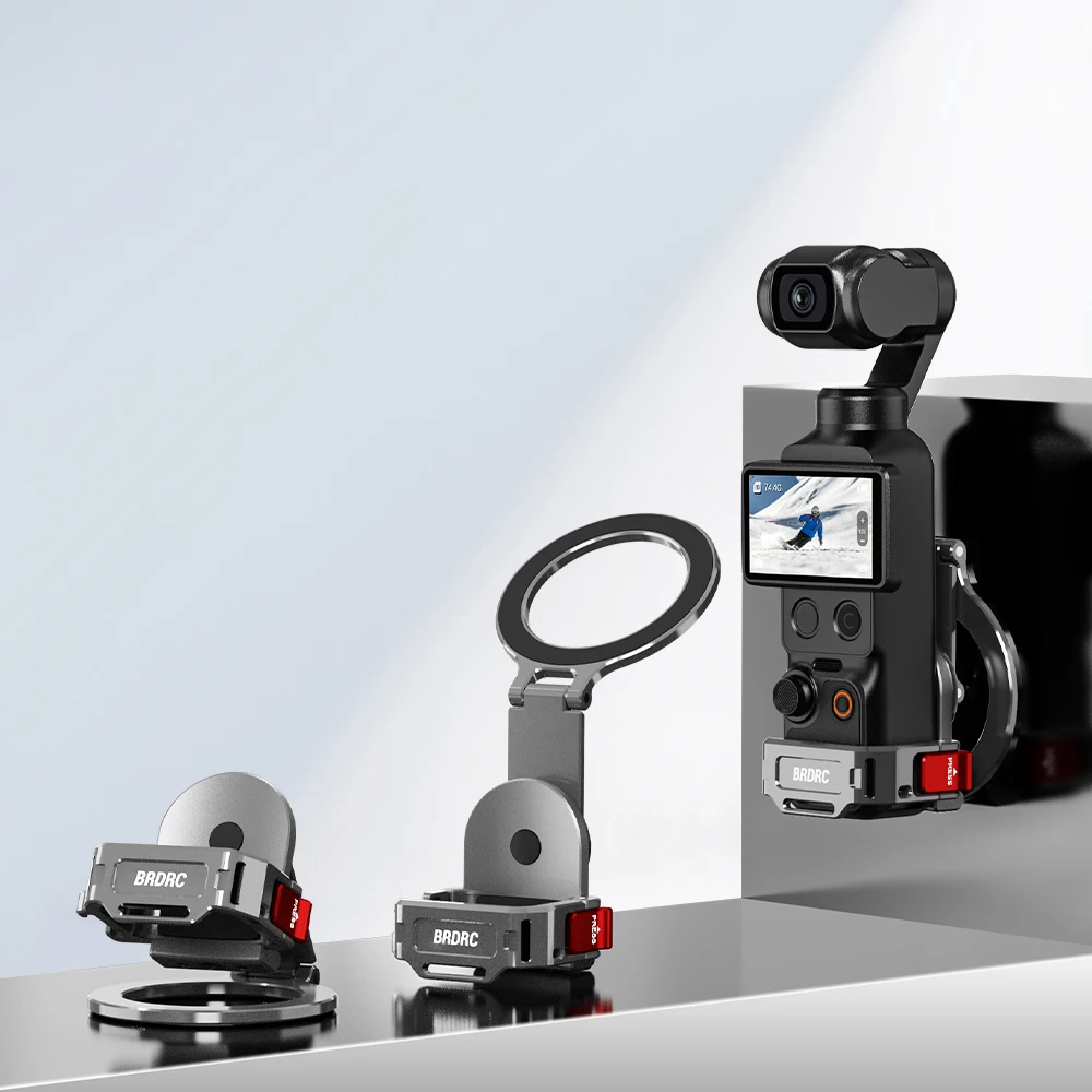 BRDRC Magnetischer Adapter für DJI Pocket 3 Teleprompter-Halterung, Kamera-Livestreaming-Halterung, Erweiterungsrahmen-Zubehör – Detail 1