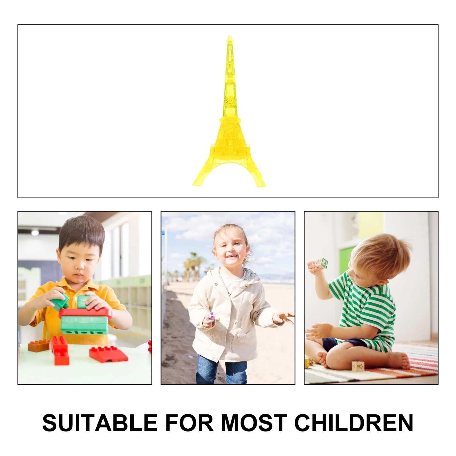 Eiffel Tower Building Blocks Calming Toy Crystal Puzzle 3D Puzzles for Adults Decorative Jigsaw Statue Hands-on Ability Plastic