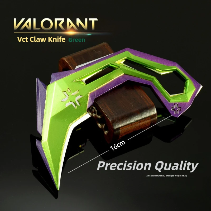 16 cm/6.29 pollici Valorant Melee VCT Artiglio Coltello Modello Armi Gioco Periferico In Metallo Karambit Spada In Acciaio Reale Prop Regali Desktop Giocattoli