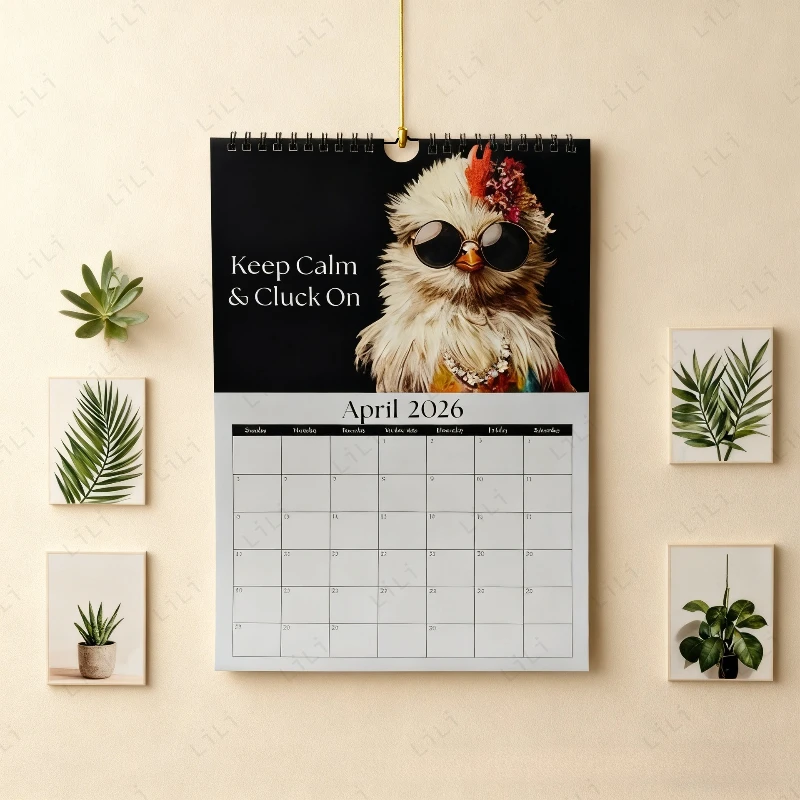 

2026 New Funny Chicken Wall Calendar 12 Funny Chicken Exquisite Illustrations Calendar Interesting Decorative Calendar